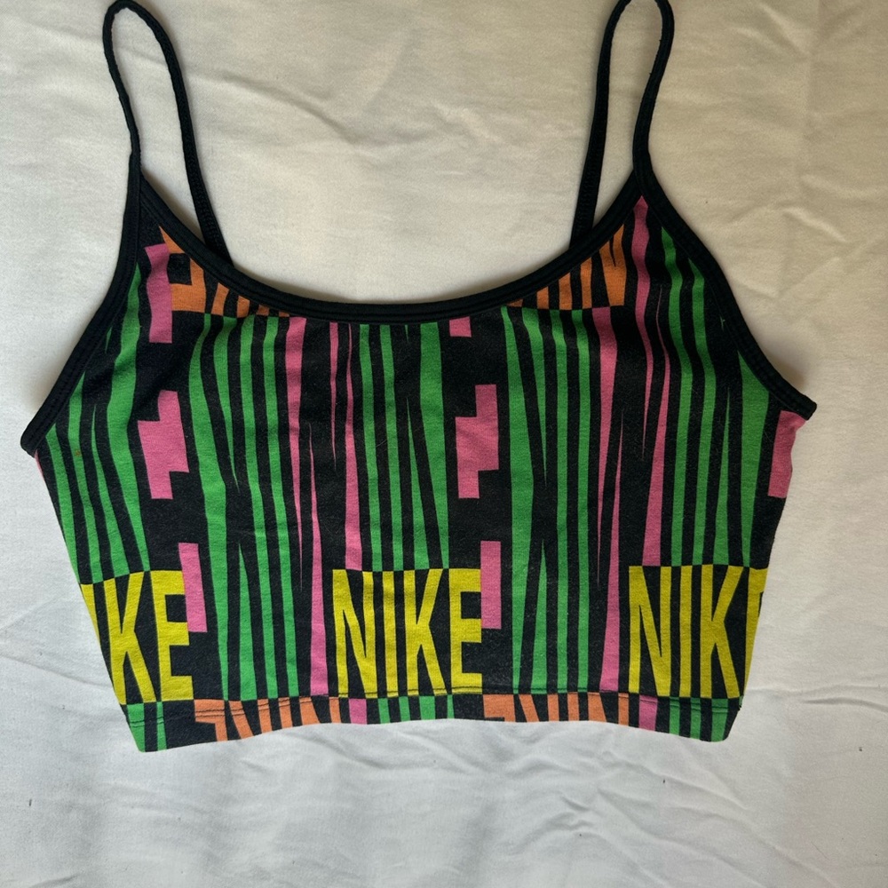 Sz S Nike Neon Graphic Crop Tank Top